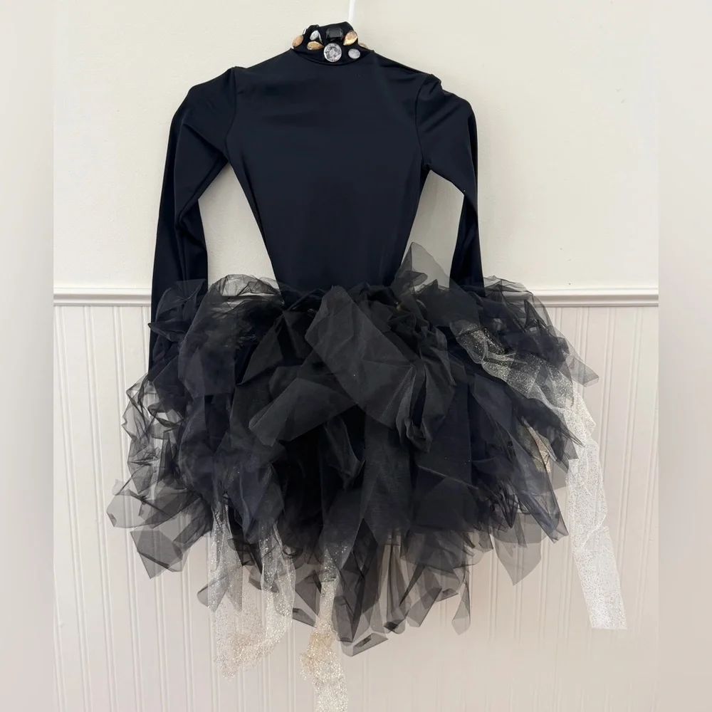 Balera Black leotard w/ Curtain Call Tulle tutu Kids Dance Costume size MC - Picture 1 of 10